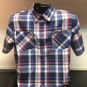 Akademiks 2XL Casual Plaid Short Sleeve Shirt
